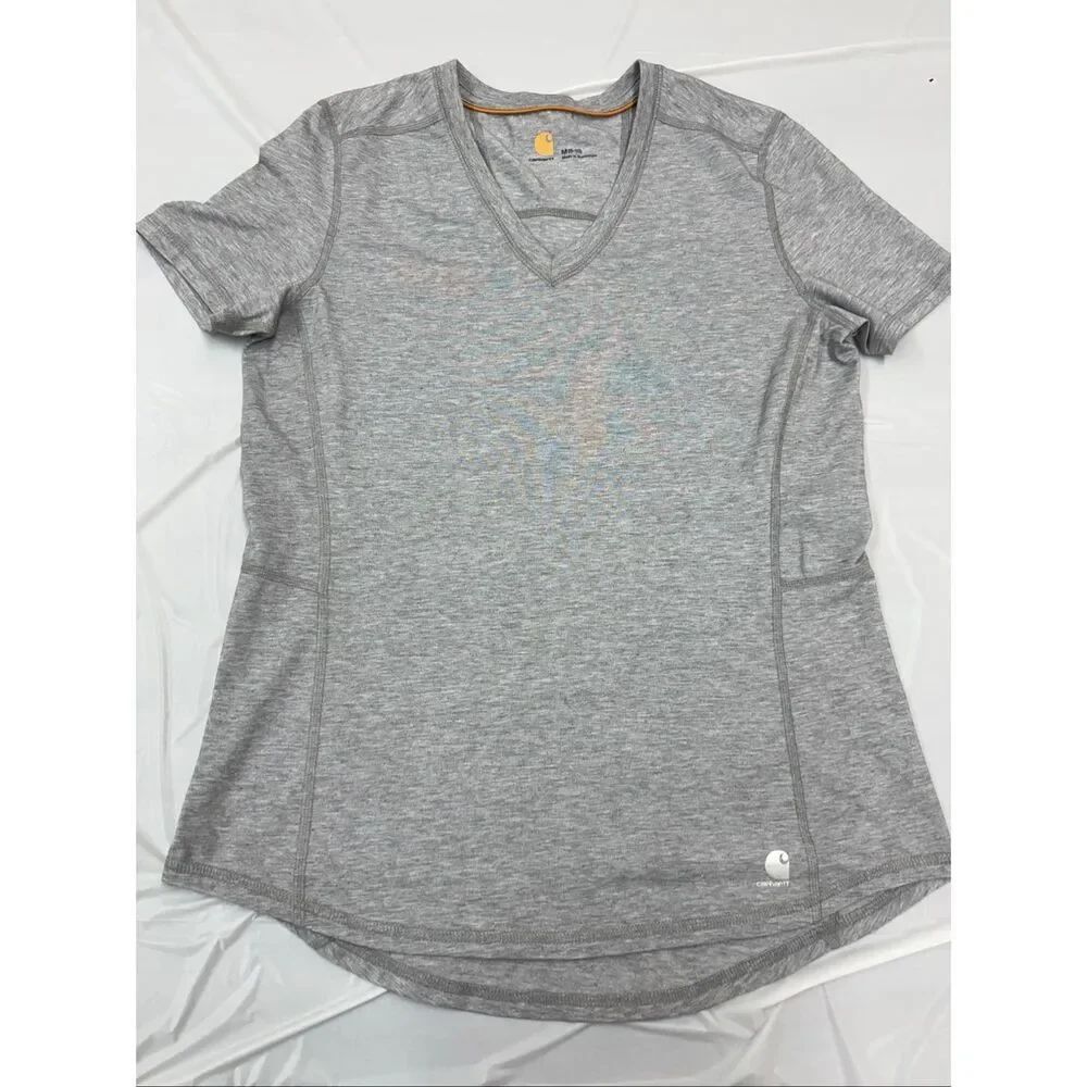 Carhartt Women’s Grey Short Sleeve Tee Shirt Size Medium